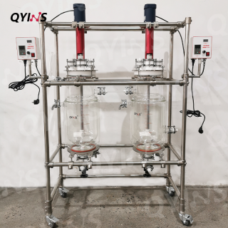 連續(xù)反應(yīng)釜 四氟釜蓋耐腐蝕軸套機(jī)械密封20L、30L、50L、100L