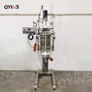 超聲波升降雙層玻璃反應釜10L、20L、30L、50L