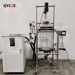 在線PH監測雙層玻璃反應釜20L、30L、50L